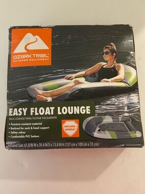 Ozark Trail Easy Float Lounge Black/Green New factory sealed